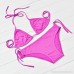 Creazrise Women Bikini,Women Fashion Beach Swimsuit Solid Color Push-Up Padded Bra Bikini Set Hot Pinkm B078T6HX3K